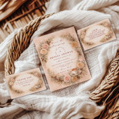 Coffee Theme Bridal Shower 招待状