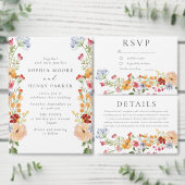 Bold Colorful Watercolor Wildflowers Wedding (この独立クリエイターのコレクションをカスタマイズ。)