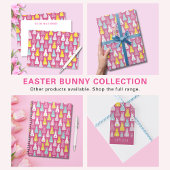 かわいいピンクのイースターバニーのウサギのパターン バスマット