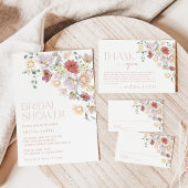 花カラフル咲き野花ボホブライダルシャワー アクリルサイン