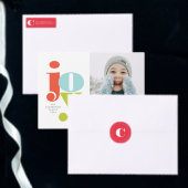 クリスマスライトカラフルイニシャル休日 エプロン