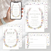 小素朴花モノグラ結婚ム紙プレート ペーパープレート