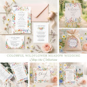 Colorful Wildflower Wedding Details エンクロージャーカード