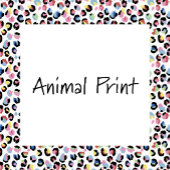 パーソナライズされたカラフルアニマルプリント ミニクリップボード