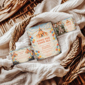 Come One Come All Circus Birthday 招待状