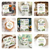 建築トラック車ボーイズ3歳の誕生日 招待状