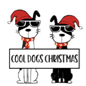 クールな犬のメリークリスマス 招待状