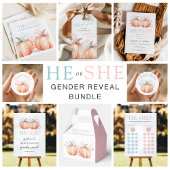 かぼちゃジェンダーおむつラッフルを明らかにする エンクロージャーカード