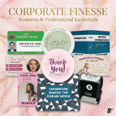 Chic Abstract Terrazzo Faux Gold Foil & Navy Blue  ラッピングペーパー