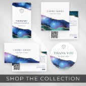 Starry エレガント Night SkyビジネスロゴQRコード 名刺