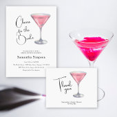 Cocktail QR Code Bridal Shower Registry  エンクロージャーカード