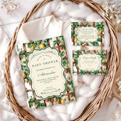 Country Fruit Garden Baby Shower 招待状