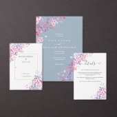 カントリー結婚ワイルドフラワーフローラ金ゴールド 箔招待状 (この独立クリエイターのコレクションをカスタマイズ。)