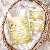Countryside Barnyard Baby Shower Diapper Raffle エンクロージャーカード