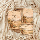 Cowboy Boots Desert Wedding サンキューカード