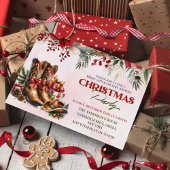 カウボーイブーツメリークリスマスパーティーの好意ボックス フェイバーボックス