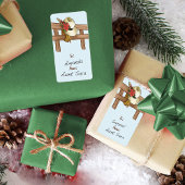 花メリー付き明るいカウボーイハットのクリスマス シーズンカード