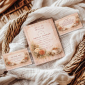 Cozy Cafe Romance Bridal Shower 招待状