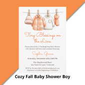 Thanksgiving Baby Shower Boy | Cozy Clothesline ペーパープレート