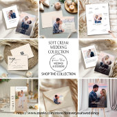 Modern Stylish Photo Wedding Invitation 招待状