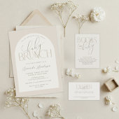 クリーミーニュートラルエレガントおむつラッフル エンクロージャーカード