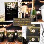 Fabulous Birthday Photo Gold Foil Invitation 箔招待状