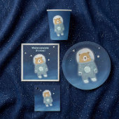 宇宙飛行士の宇宙テディベアベビーリクエスト エンクロージャーカード