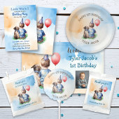 ボーイパーソナライズされたズ・ファースト誕生日 ラウンドシール