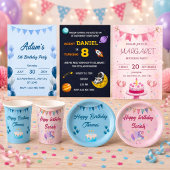 青パーソナライズされた誕生日 紙コップ