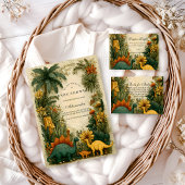 Cute Dinosaur Baby Shower 招待状