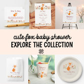 かわいいキツネ赤ちゃんシャワーベビー本 エンクロージャーカード