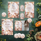 かわいい緑の森林動物ウッドランドベビーシャワー クッション