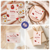 可愛いラディバグ花ベビーシャワーオムツラッフル エンクロージャーカード