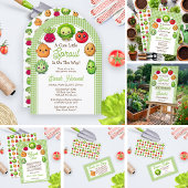 Cute Little Sprout Kawaii Vegetables Baby Shower サンキューカード
