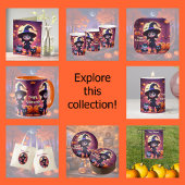 かわいい小さな魔女ネコとカボチャカスタムン Tシャツ