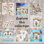 可愛いマウスとカラフルバルーン,パーソナライズ可能 キッズビーチサンダル