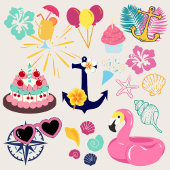   Cute Nautical Birthday Thank You Card サンキューカード