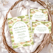 Cute Pastel Barnyard Celebration Baby Shower スタンダードカクテルナプキン