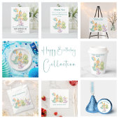 Cute Pastel Watercolor Dinosaurs Birthday フェイバーボックス