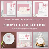 可愛ガーリーいピンクボウ ペーパープレート