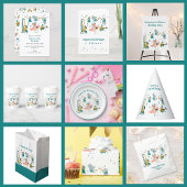 動物バンド付きピンクソンバード誕生日 ラッピングペーパー