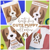 かわいい子犬キッドの誕生日招待状 招待状