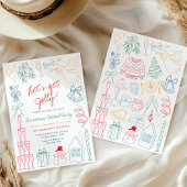 Cute Colorful Whimsical Christmas Doodle コーヒーマグカップ