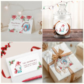 クリスマス格言ホリデークッキーエクスチェンジモノグラム ラウンドシール