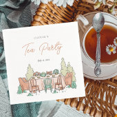 ティーパーティースイーツ子供の誕生日招待状 招待状