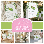 Two Peas in A Pod Girl Pink Twins Baby Shower 紙コップ