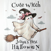 シンプルと可愛エレガントい魔女ファーストハロウィーン 招待状