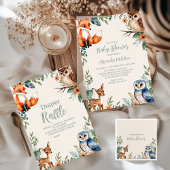 森林動物おむつラッフル エンクロージャーカード