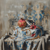 ダマスク – 折り畳みグリーティングカード カード