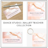 Elegant Dance Studio Ballet Dancer Blush Pink 名刺